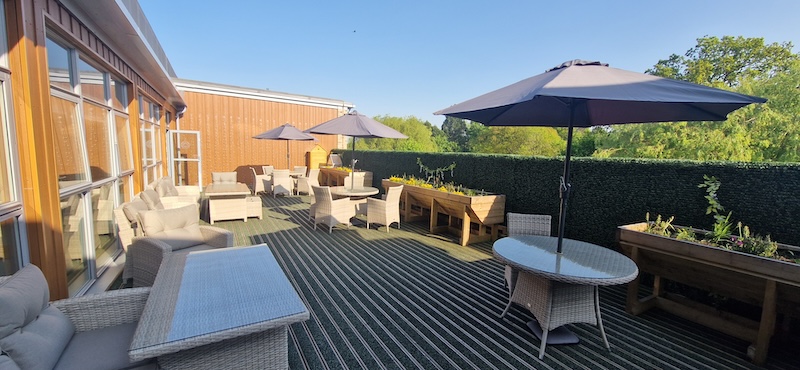 our dementia patio area