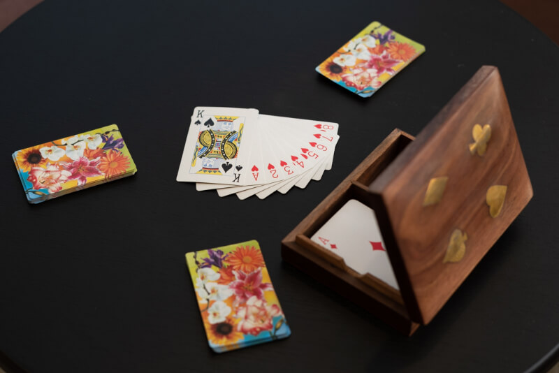 Cards on a table