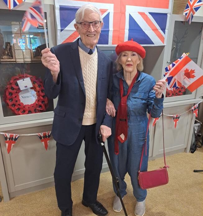 Residents celebrating d-day