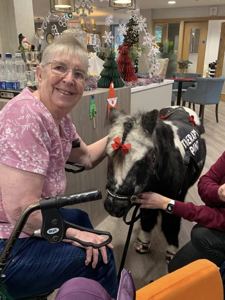 resident with a therapy pony