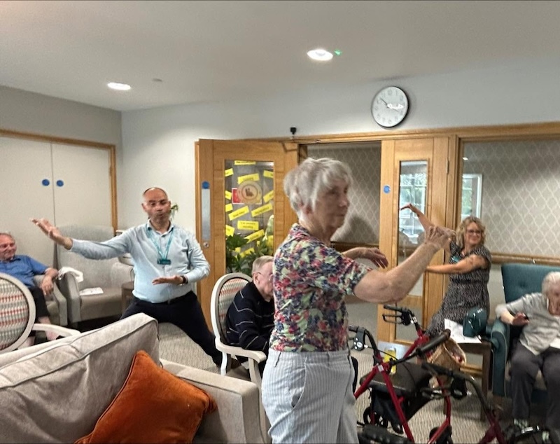 our residents and team doing some tai chi