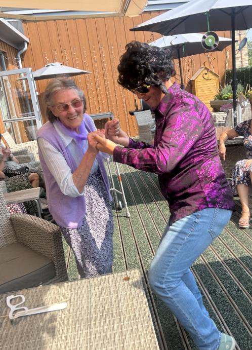 two people dancing